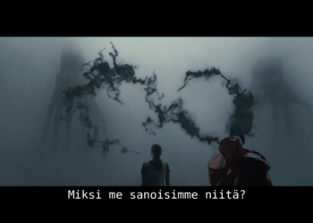 Kuvakaappaus elokuvasta Arrival (2016).