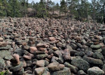 Getavuoren pirunpelto ihmisten muokkaamana. Kuva: Martti-Tapio Kuuskoski