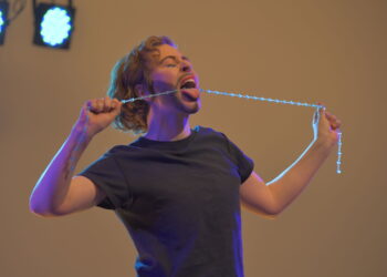 Magnus Love SuomiBurleskiGaalassa huhtikuussa 2018. Kuva: Benhard Miettinen