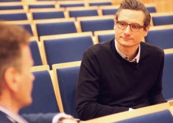 Kriitikko Jens-Christian Rabe vieraili Suomessa toukokuun alussa. Kuva: Ulrich Haas-Pursiainen