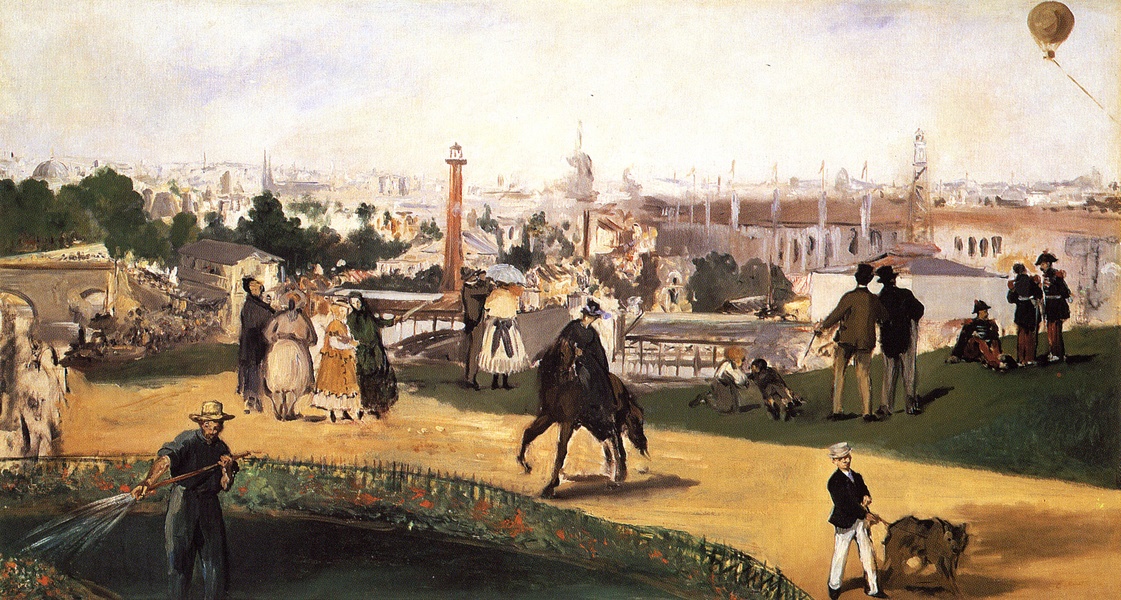 Edouard Manet: Näkymä Pariisin 1867 maailmannäyttelystä. Kuva: Wikimedia Commons