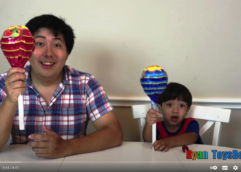 Kuvakaappaus Ryan's ToysReview -kanavalta. Leluarvostelijana aloittanut yhdeksänvuotias yhdysvaltalainen Ryan Kaji on jo usean vuoden ollut eniten ansaitseva tubettaja maailmassa.
