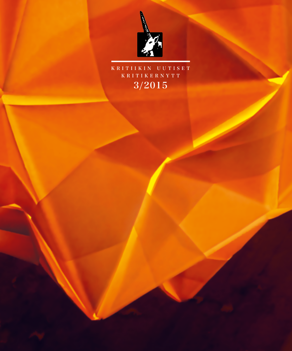 Pääkirjoitus 3/2015: Katse valintoihin