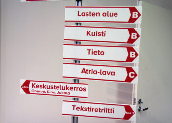 Kyltit. Kuva: Turun Kirjamessut